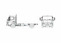 Blueprint Mitsubishi FE145 Truck A4 Photo Print