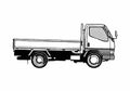Blueprint Mitsubishi Fuso Canter FB Truck 2007 A4 Photo Print