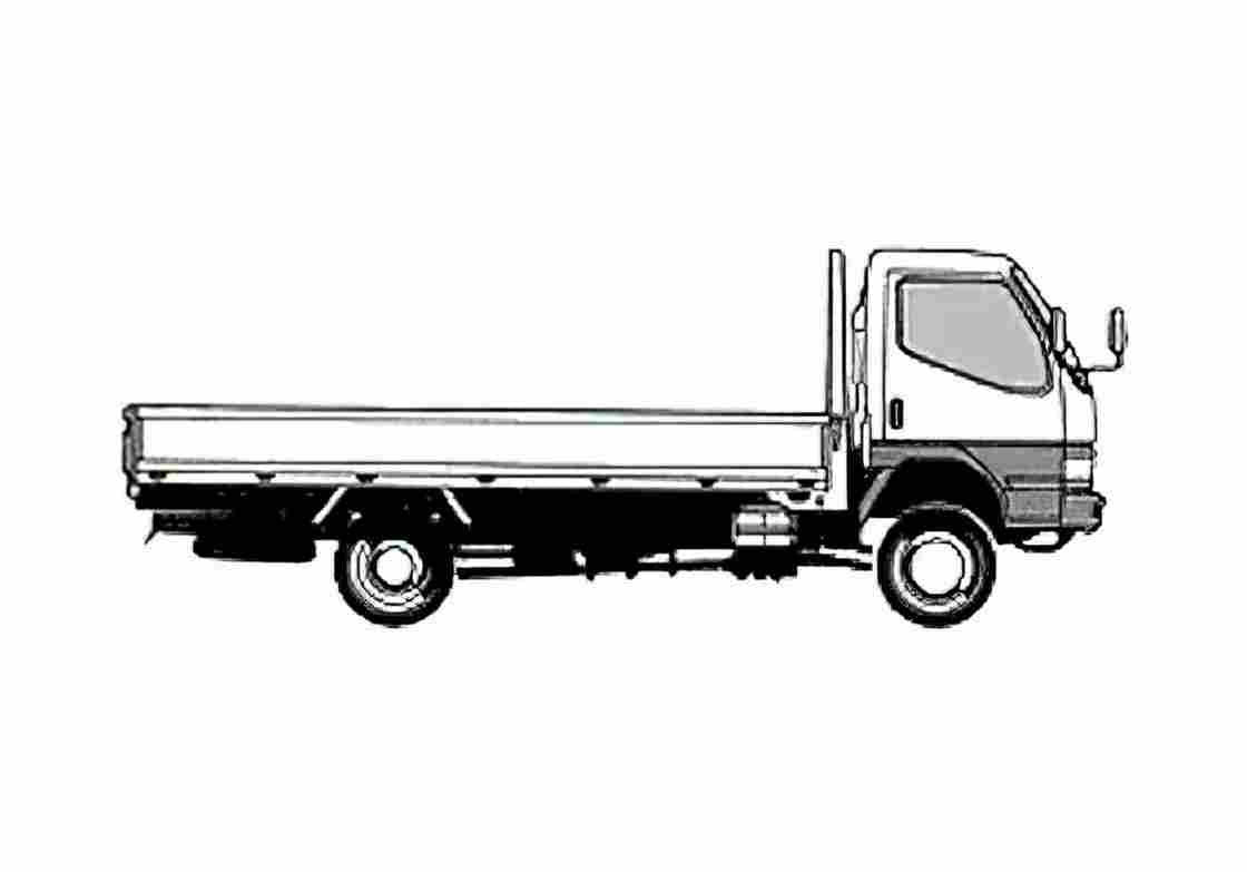Blueprint Mitsubishi Fuso Canter FG Truck 2007 A4 Photo Print
