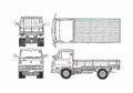 Blueprint Mitsubishi Fuso Canter T200 Truck 1975 A4 Photo Print