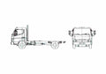 Blueprint Mitsubishi Fuso FE180 Truck A4 Photo Print