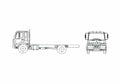Blueprint Mitsubishi Fuso FM330 Truck A4 Photo Print