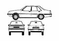 Blueprint Mitsubishi Galant 2000 Turbo Sedan 1979 A4 Photo Print