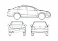 Blueprint Mitsubishi Galant 380 Sedan 2007 A4 Photo Print