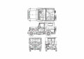 Blueprint Mitsubishi Jeep J20 SUV 1967 A4 Photo Print