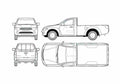 Blueprint Mitsubishi L 200 Pick up 2006 A4 Photo Print