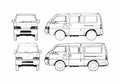 Blueprint Mitsubishi L 300 Microvan 2005 A4 Photo Print