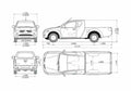 Blueprint Mitsubishi L200 Club Cab Pick up 2008 A4 Photo Print