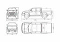 Blueprint Mitsubishi L200 Double Cab 4Life Pick up 2007 A4 Photo Print