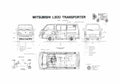 Blueprint Mitsubishi L300 Bus 1989 A4 Photo Print