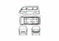 Blueprint Mitsubishi L300 Lux Bus 1993 A4 Photo Print