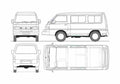 Blueprint Mitsubishi L300 SWB Bus 2005 A4 Photo Print