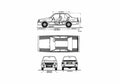 Blueprint Mitsubishi Lancer EX2000 Sedan 1982 A4 Photo Print