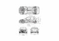 Blueprint Mitsubishi Lancer Evo VII Sedan 2004 A4 Photo Print