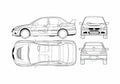 Blueprint Mitsubishi Lancer Evo VIII Sedan 2003 A4 Photo Print