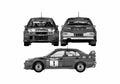 Blueprint Mitsubishi Lancer Evolution VI WRC Sedan 1999 A4 Photo Print
