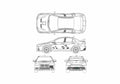 Blueprint Mitsubishi Lancer Evolution X Rally Art Sedan 2009 A4 Photo Print