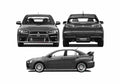 Blueprint Mitsubishi Lancer Evolution X Sedan 2007 A4 Photo Print