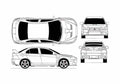 Blueprint Mitsubishi Lancer Evolution X Sedan 2009 A4 Photo Print