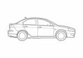 Blueprint Mitsubishi Lancer IX Sedan 2008 A4 Photo Print