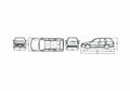 Blueprint Mitsubishi Lancer V Wagon 1993 A4 Photo Print