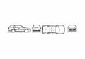 Blueprint Mitsubishi Lancer VI Estate Wagon 1998 A4 Photo Print