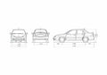 Blueprint Mitsubishi Lancer VIII Sedan 2007 A4 Photo Print