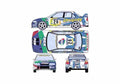 Blueprint Mitsubishi Lancer WRC Sedan 1998 A4 Photo Print