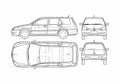 Blueprint Mitsubishi Lancer Wagon 2003 A4 Photo Print