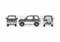 Blueprint Mitsubishi Pajero Mini VRII SUV 1994 A4 Photo Print