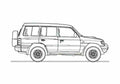 Blueprint Mitsubishi Pajero SFX SUV 2009 A4 Photo Print
