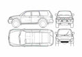 Blueprint Mitsubishi Pajero Sport SUV 2005 A4 Photo Print