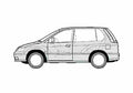 Blueprint Mitsubishi Spacerunner Hatchback 2000 A4 Photo Print