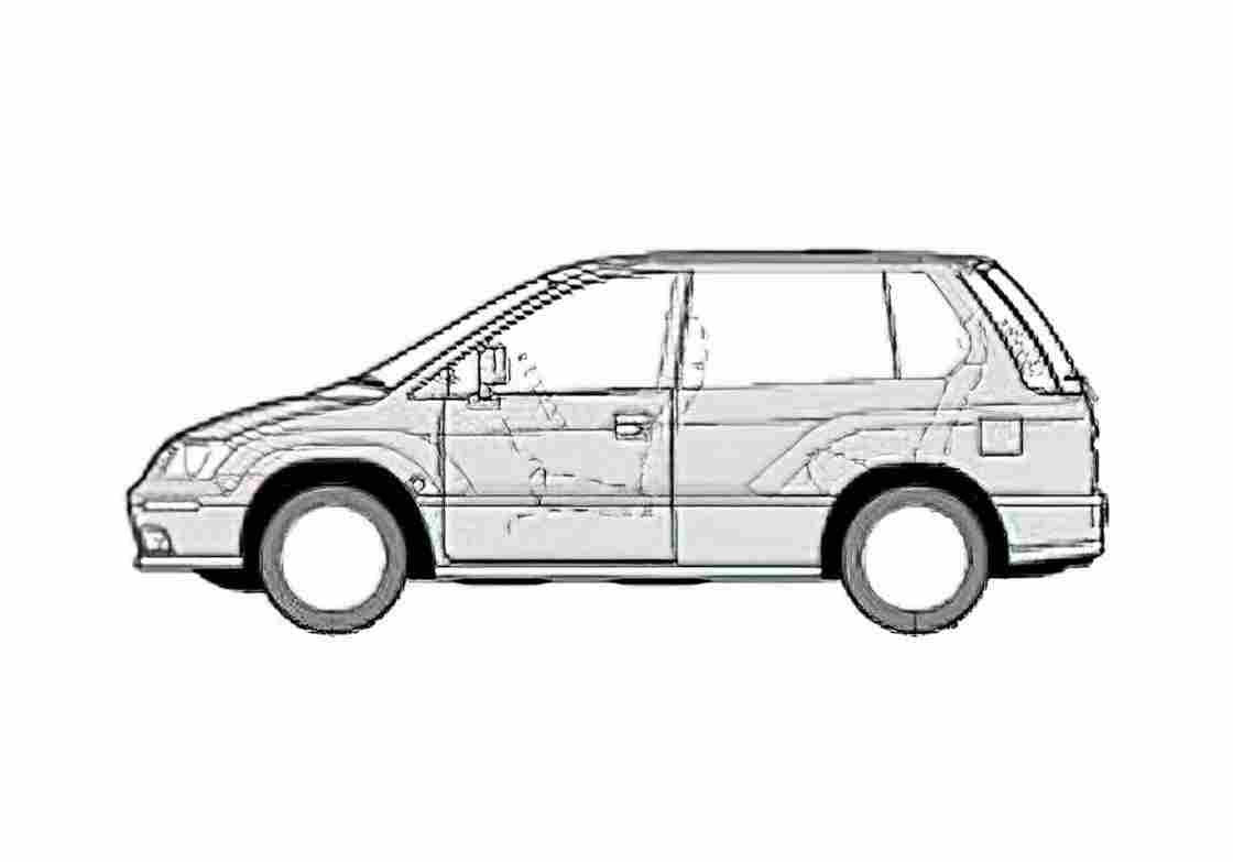 Blueprint Mitsubishi Spacerunner Hatchback 2000 A4 Photo Print