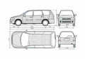 Blueprint Mitsubishi Spacestar GLX 7 Minivan A4 Photo Print