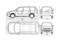 Blueprint Mitsubishi Spacestar GLX Minivan A4 Photo Print
