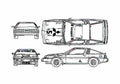 Blueprint Mitsubishi Starion Coupe 1985 A4 Photo Print