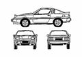 Blueprint Mitsubishi Starion Coupe 1986 A4 Photo Print