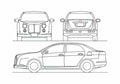 Blueprint Mitsuoka Galue 204 Sedan 2009 A4 Photo Print