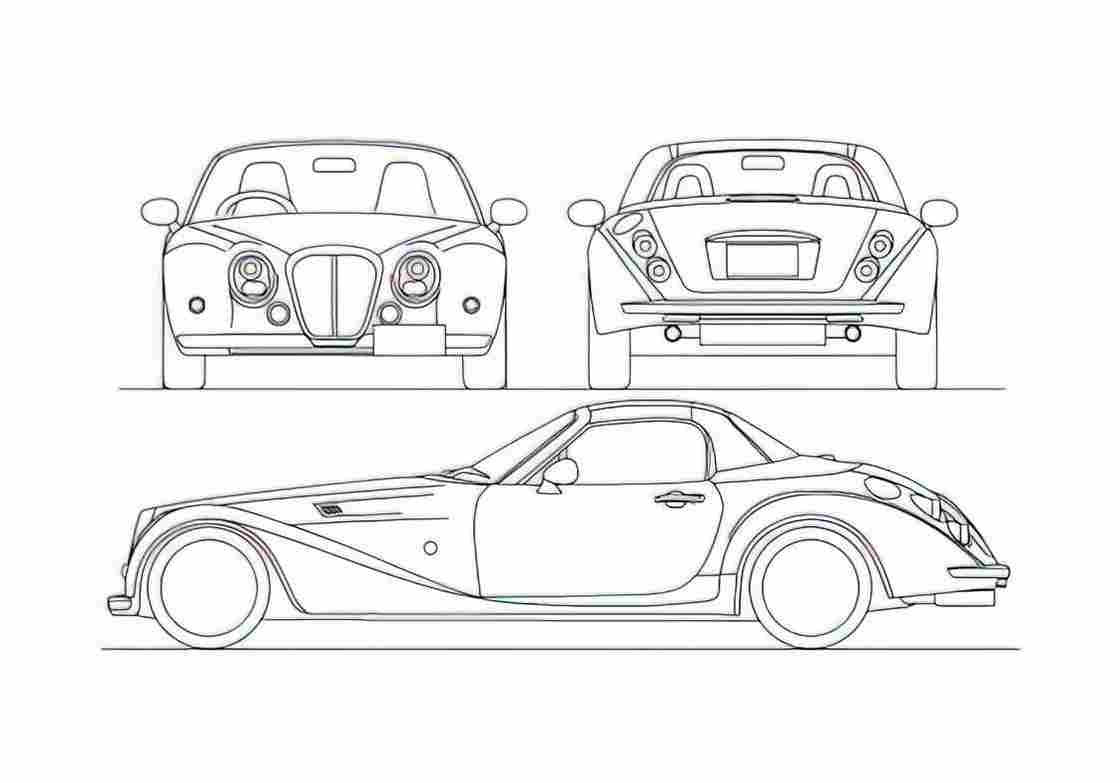 Blueprint Mitsuoka Himiko Cabriolet 2010 A4 Photo Print