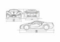 Blueprint Mitsuoka Orochi Coupe 2001 A4 Photo Print