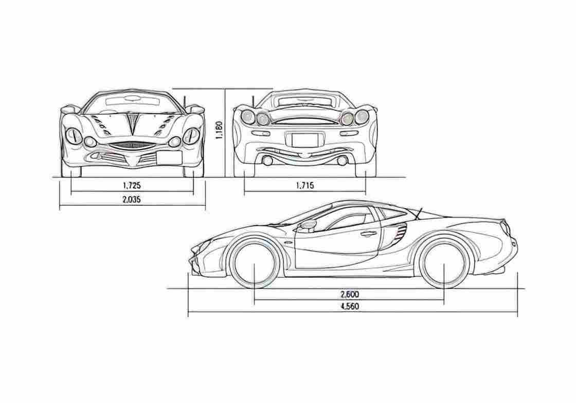 Blueprint Mitsuoka Orochi Coupe 2001 A4 Photo Print