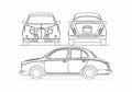 Blueprint Mitsuoka Viewt Sedan 2009 A4 Photo Print