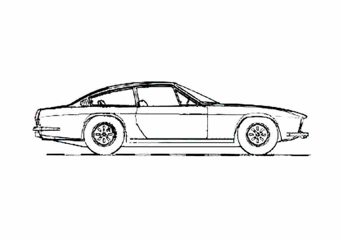 Blueprint Monteverdi High Speed 375L Coupe 1969 A4 Photo Print