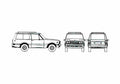Blueprint Monteverdi Safari SUV 1977 A4 Photo Print