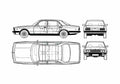 Blueprint Monteverdi Tiara Sedan 1982 A4 Photo Print