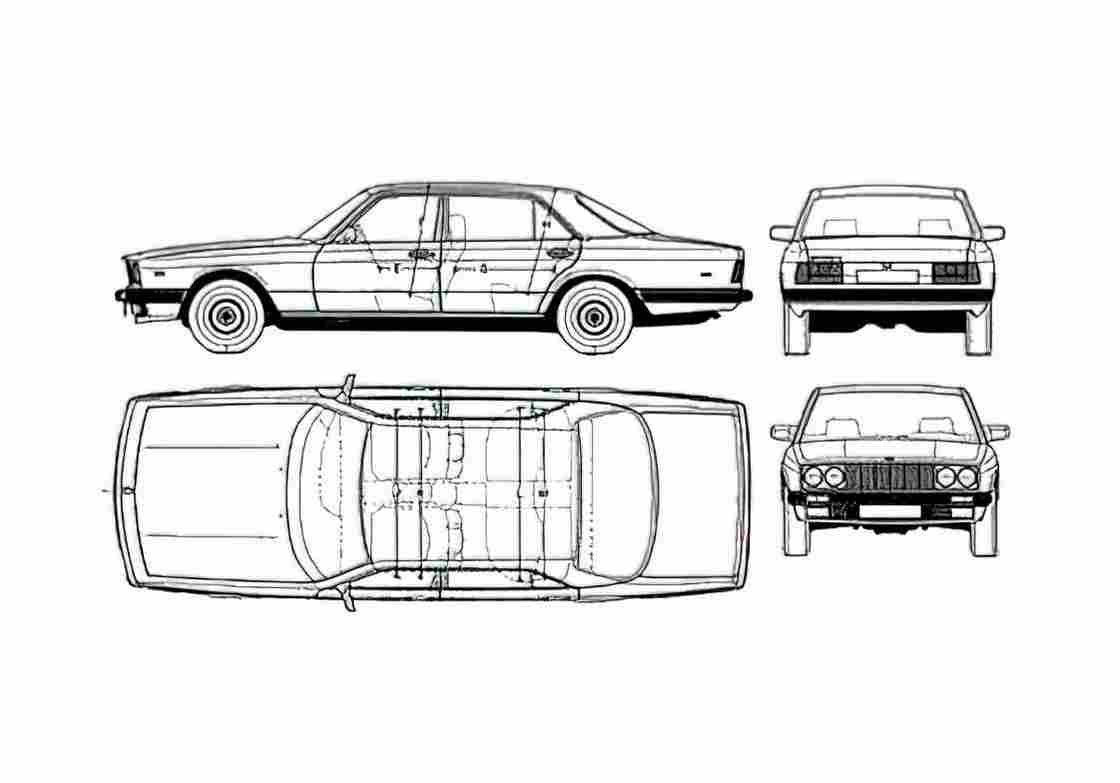 Blueprint Monteverdi Tiara Sedan 1982 A4 Photo Print