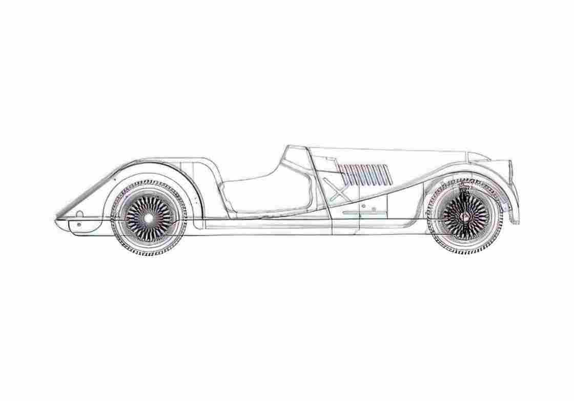 Blueprint Morgan 44 Sedan 1990 A4 Photo Print