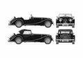 Blueprint Morgan Plus 8 Roadster 2002 A4 Photo Print