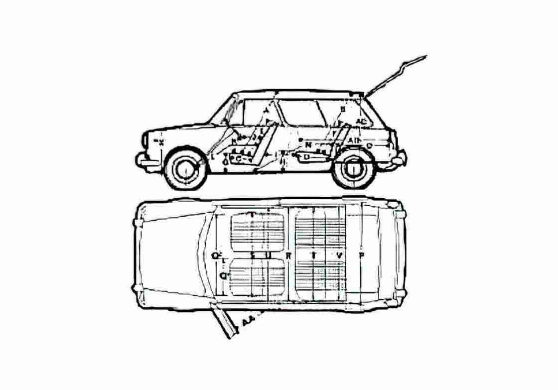 Blueprint Morris 1300 Wagon 1971 A4 Photo Print